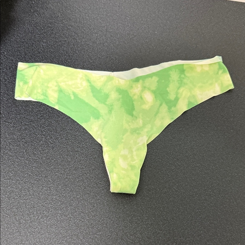Aerie Lime Tie-Dye Thong